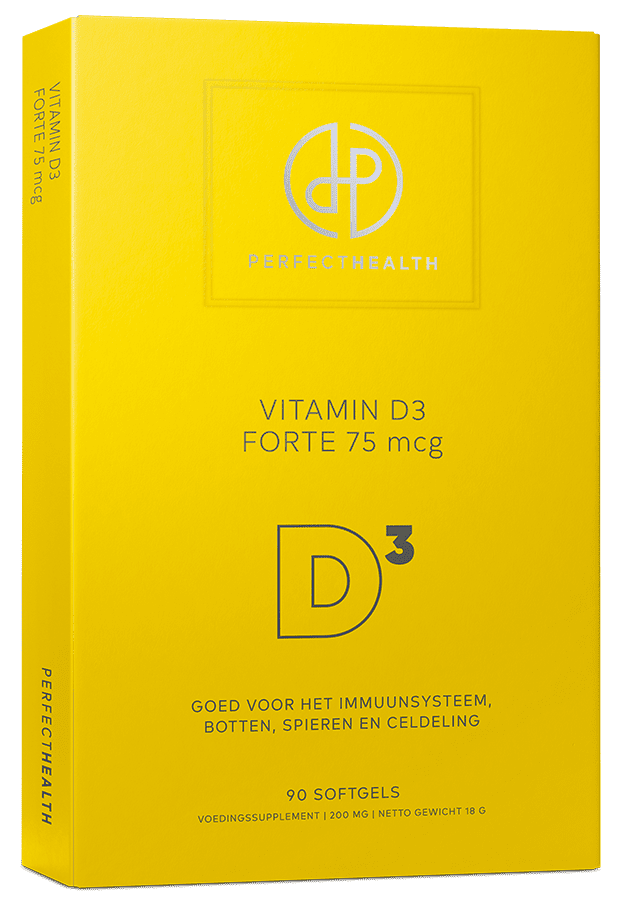D3-Forte-75mcg Vitamin D3 Forte 75 mcg softgels voedingssupplement